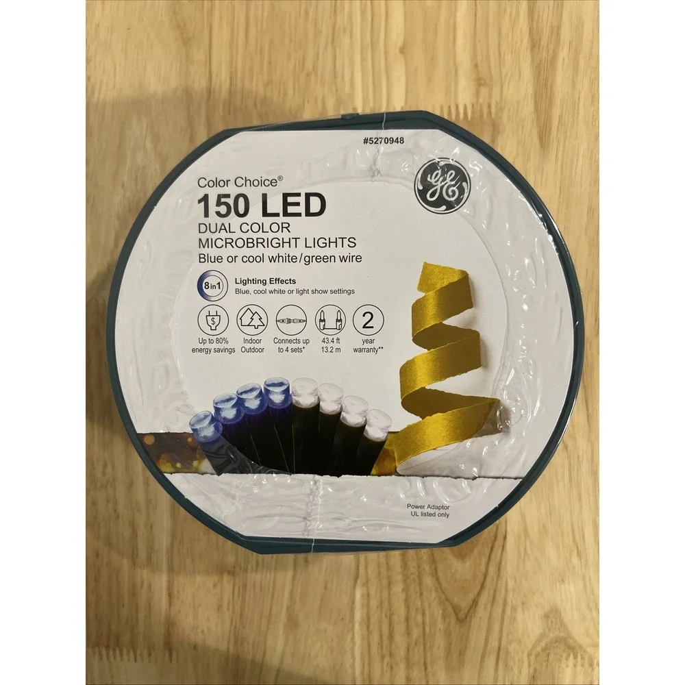 GE Color Choice 150-Count Dual Color (Blue or Cool White) LED MicroBright Lights